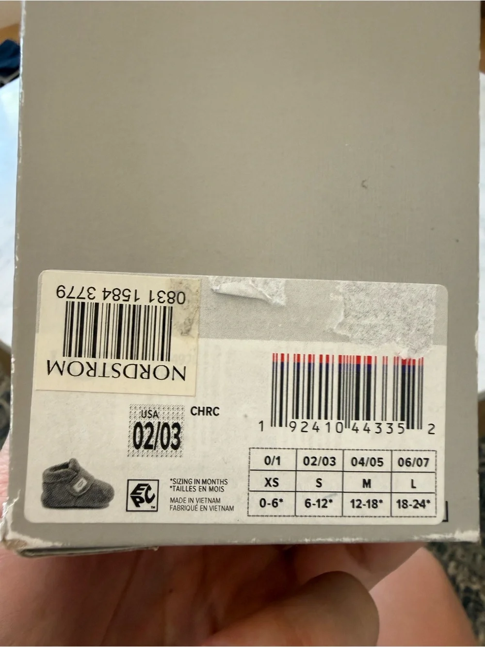 UGG Baby Gray Fuzzy Booties Size S 2/3 Infant 6–12 Months